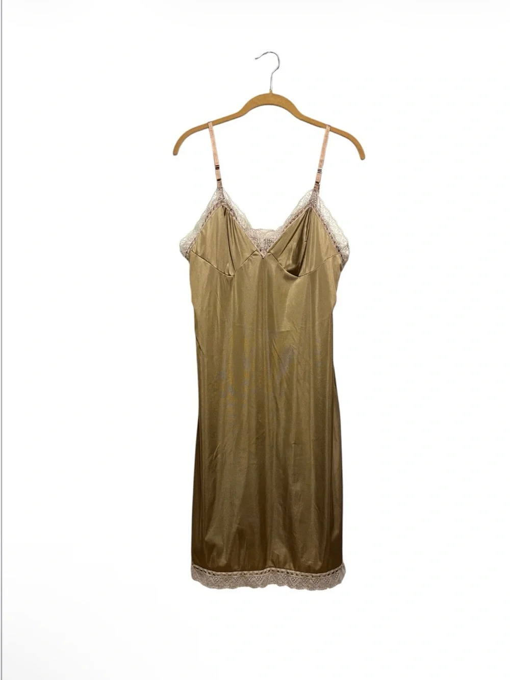 80’s Vassarette Nylon Tricot Gold chaampagne slip
